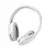 Fone de ouvido D02 Pro Wireless Bluetooth na cor branca, com almofadas acolchoadas e design moderno.