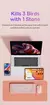 Teclado Sem Fio Bluetooth K01A Rosa