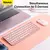 Kit Teclado e Mouse Sem Fio Bluetooth K01A Rosa - comprar online