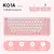 Teclado Sem Fio Bluetooth K01A Rosa