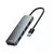 Hub USB 3.0 4 em 1 UltraJoy com quatro portas USB e cabo conectado.