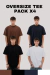 Pack Oversize Tees x 4 - comprar online