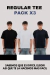 Pack Regular Tees x 3 - comprar online