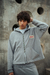 DOUBLE ZIP HOODIE GREY - comprar online