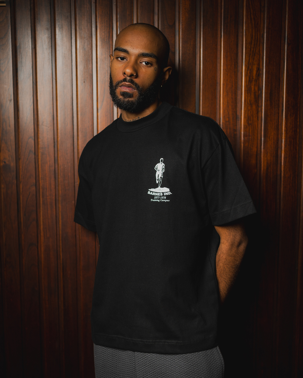 Remera Heavyweight "Running Team" Black thumbnail 3