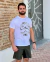 Camisa BScross Branca Caveira Craquelada Camuflada
