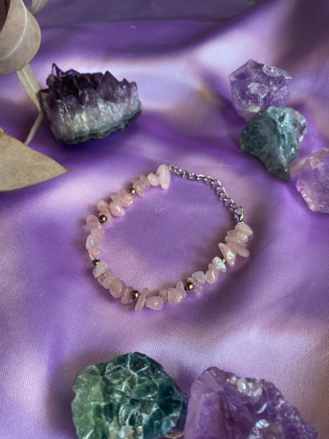 Pulsera Aura - Cuarzo Rosa