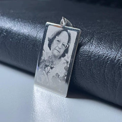 Pingente Fotogravação Retangular