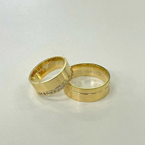 ALIANÇA BANHADA 8MM - 001