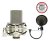 Microfone Condensador Mxl 990 Shockmount Maleta Pop Filter