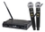 Microfone Sem Fio Duplo Lyco Uh-08mm Uhf 52 Frequências
