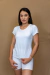 Blusa com recorte branca - loja online