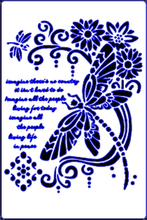 Stencil ¨ Libelula ¨ 20x30 cm STE19 .TTS