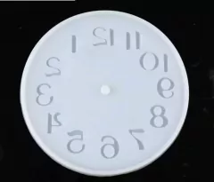 Molde Silicona Resina ¨ Reloj + Num ¨ 10 cm #515 . CL