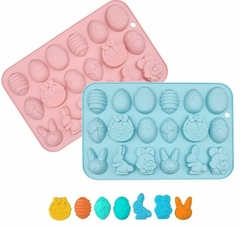 Molde Silicona x 18 ¨ Pascuas ¨ #3A10 , CL