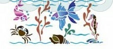 Stencil 7 ¨ Acuario ¨ 13.5x30 . Eq craft - comprar online