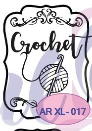 Sello AR ¨ Etiqueta Crochet ¨ Cod: ARXL017 , A . Laser