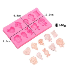 Molde Silicona Rectangular x 10 cavidades ¨ Fiesta ¨ Cód: 02E7. CL - comprar online