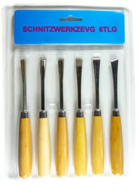 Set de Cinceles y Gubias x 6 u Para Tallado CD1 . TG