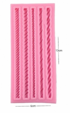 Molde Silicona ¨ Cuerdas ¨ x 5 u #N20 , CL en internet