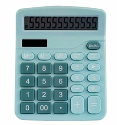 Calculadora Escritorio Celeste Pastel , Cod: DX837 , Dexin CL