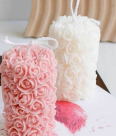Molde Silicona Vela ¨ Rosas ¨ #F7 , CL