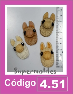 Molde de Silicona ¨ Carita llama¨ Cod. 4.51