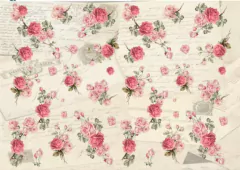 Lamina de Seda ¨ Rosas ¨ CARN3H , Shabby Chic