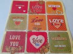 Servilletas Importadas ¨ Love¨ Cod. CC3