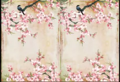Lamina de Seda ¨ Cerezo ¨ Cód: Ceroxido , Shabby Chic