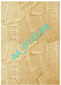 Lamina Decoupage Autoadhesiva , Mate A4. Cód: D132 , TTS