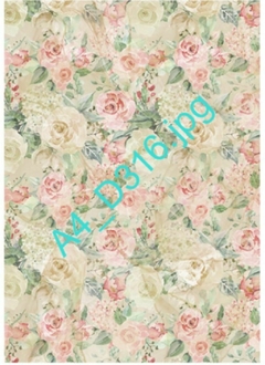 Lamina Decoupage Autoadhesiva , Mate A4. Cód: D319 , TTS