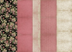 Lamina de Seda, ¨ Flores y Fondos ¨ Cód: FLORENCE2 , Shabby Chic