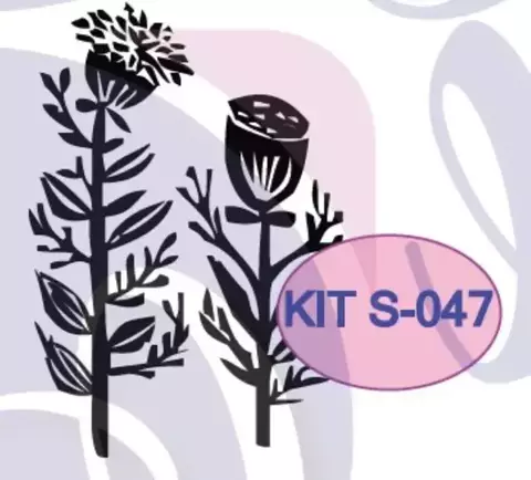 KIt Sellos AR x 2 u ¨ Flores ¨ KIT S047 . Azul Laser - comprar online