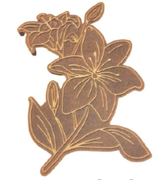 Sello BR ´´ Flor ´´ XXL048 . Azul Laser
