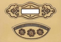 Placa Troquelada x 2 , Rótulo y Manija . AR Cód: SVXL029 , HYN