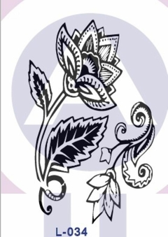 Sello BAJO Relieve, ¨Flor¨ Cód: L034 , A. Laser