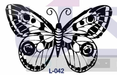 Sello BAJO Relieve ¨ Mariposa¨ Cód: L042 . A. Laser