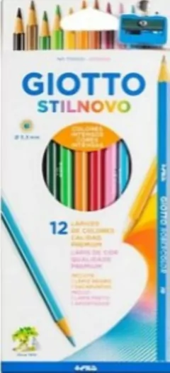 Lapices Colores Largos, hexagonales x 12 u. Giotto