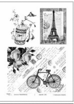 Lamina Transferencia A4 ¨Paris¨ BYN, LT 011 . TITINA´S