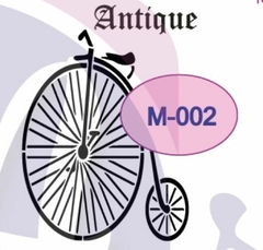 Sello Bajo Relieve ¨ Bicicleta Antique ¨ Cód: M002 , A . Laser