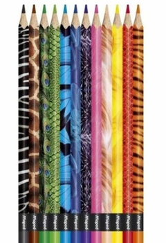 Lapices de colores largos ¨Animals¨ x 12u. Maped - comprar online
