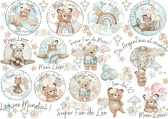 Lamina de Seda ¨ Infantil ¨ Cód: MESSILOVE5 , Shabby Chic