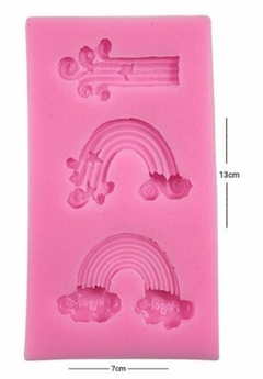 Molde Silicona Arcoiris x 3 cav , Cód: 4T4 , CL - comprar online
