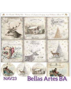 Lamina de Seda, Navidad. Cód: NAV23 , Shabby Chic