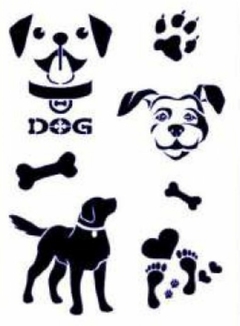 Stencil ¨ Perritos¨ 20x30 , Cód: STE 50 . TITINAS