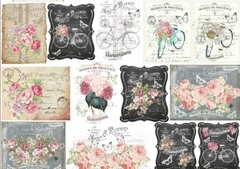 Lamina de Seda 50x70, Cód: PRN6 , Shabby Chic