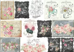Lamina de Seda PRN6 . Shabby Chic