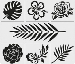 Sello Tinta ¨ Set Flores¨ , Cód: 003 . KOKI