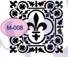 Sello ALTO Relieve ¨Flor de Lis¨ Cod: M008 , A . Laser